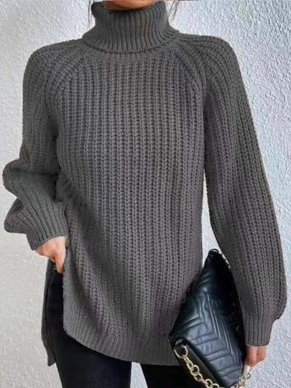 Sophie - Oversized strikket genser med rullekrage